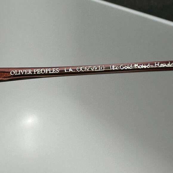 Oliver Peoples O'Malley Limited Edition 18K Gold P. Sunglasses OV5183 45-22-145 - Picture 12 of 17